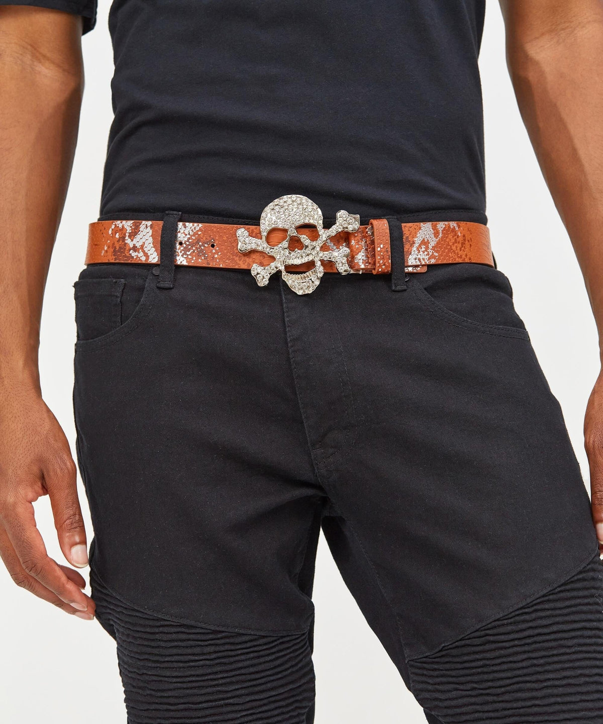 Reason Clothing Top Pick | Skeletor Snakeskin Diamond Belt