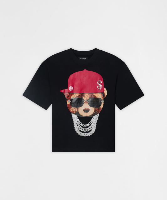 Reason Clothing Sale | Teddy Heavy Terry Short Sleeve Tee - Black