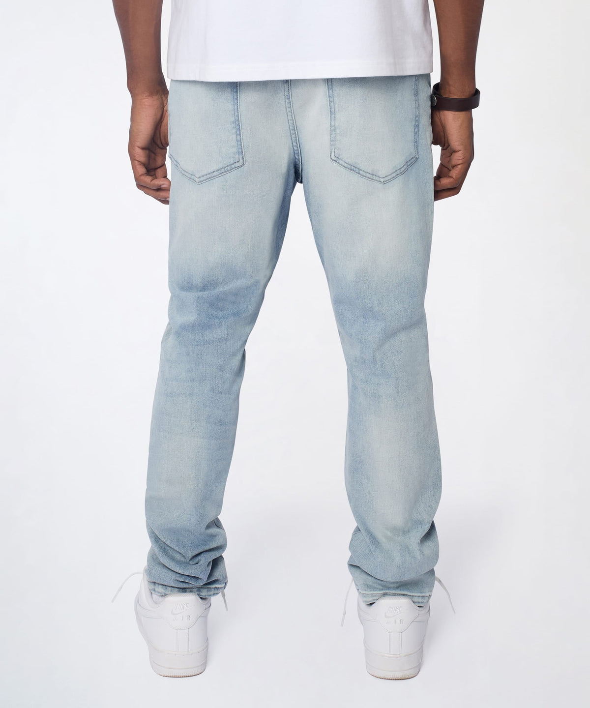 Reason Clothing Deals | Ice Wash Distressed Skinny Jeans - Light Blue