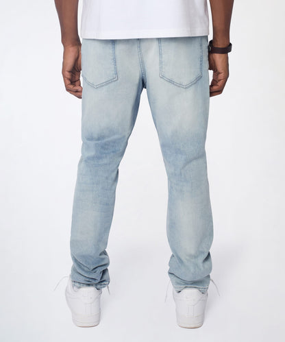 Reason Clothing Deals | Ice Wash Distressed Skinny Jeans - Light Blue