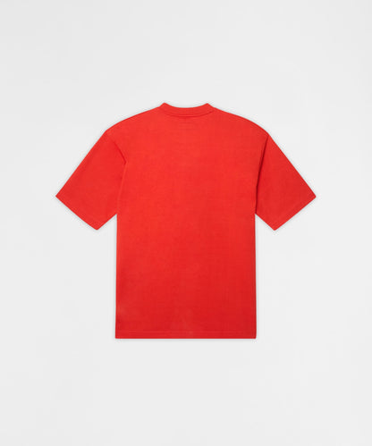 Reason Clothing Quality | Burning Smoke Chenille Embroidered Short Sleeve Tee - Red