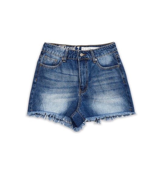 Reason Clothing Quality | Victoria Women's Denim Shorts - Blue
