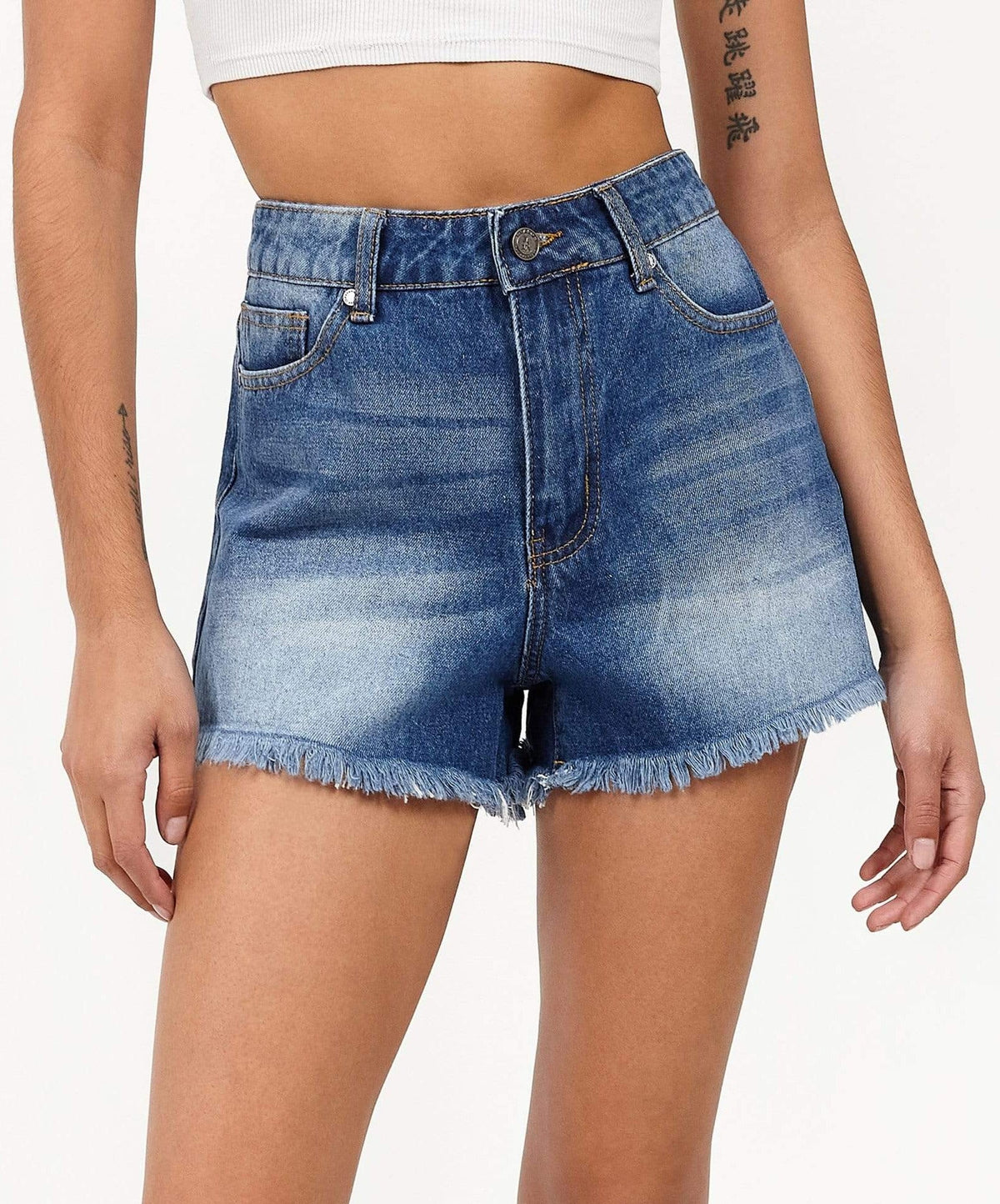 Reason Clothing Quality | Victoria Women's Denim Shorts - Blue