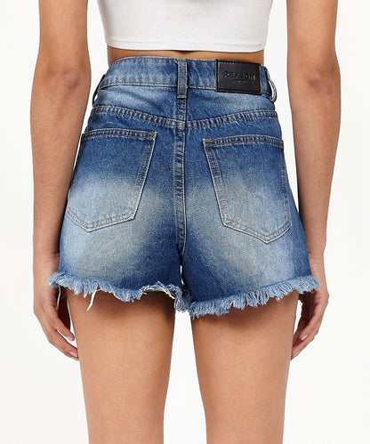 Reason Clothing Quality | Victoria Women's Denim Shorts - Blue