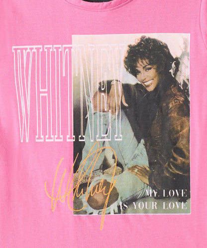 Reason Clothing Everyday | Kids Whitney Houston Short Sleeve Tee - Pink