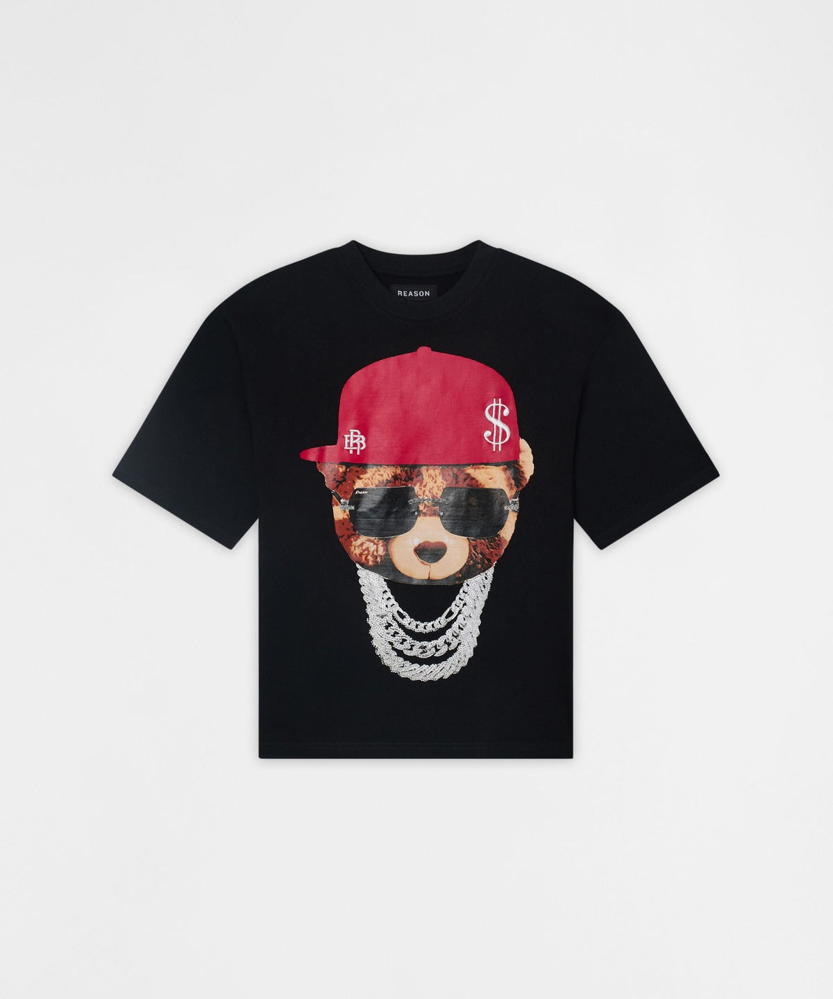 Reason Clothing Best Price | Kids Teddy Rhinestone Short Sleeve Tee - Black
