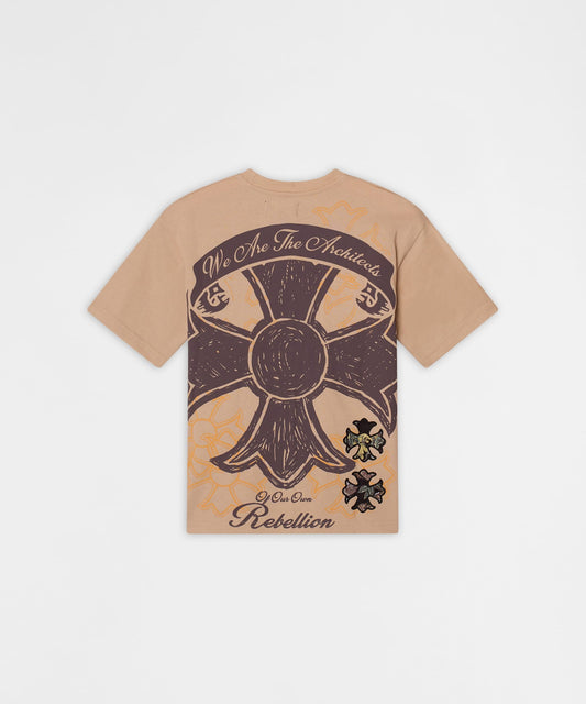 Reason Clothing Value | Kids Rebellion Tapestry Applique Tee - Cream
