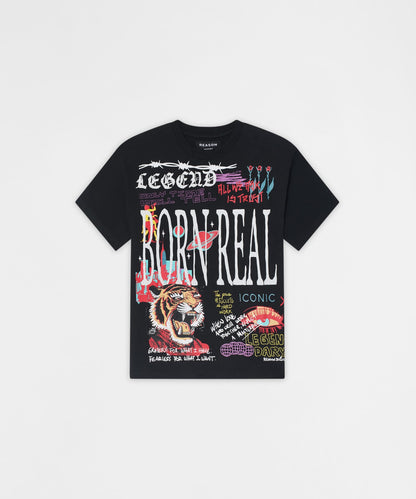 Reason Clothing Featured | Kids Born Real Short Sleeve Tee - Black