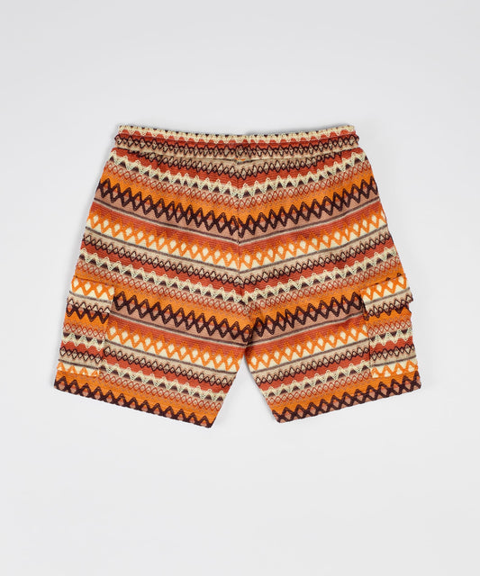 Reason Clothing New | Kids Retro Jacquard Knit Short - Brown