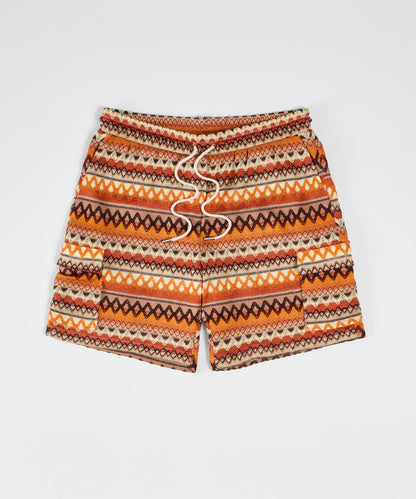 Reason Clothing New | Kids Retro Jacquard Knit Short - Brown