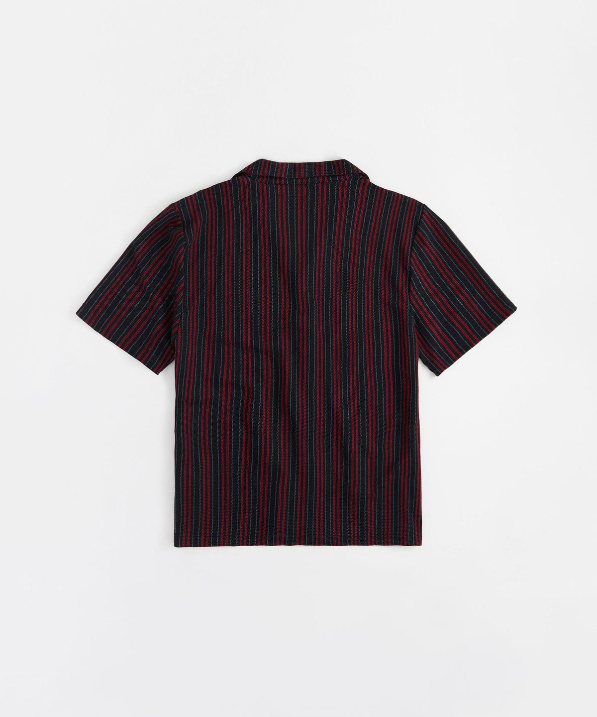 Reason Clothing Value | Kids Nightshift Jacquard Button Down Short Sleeve Knit Shirt - Black
