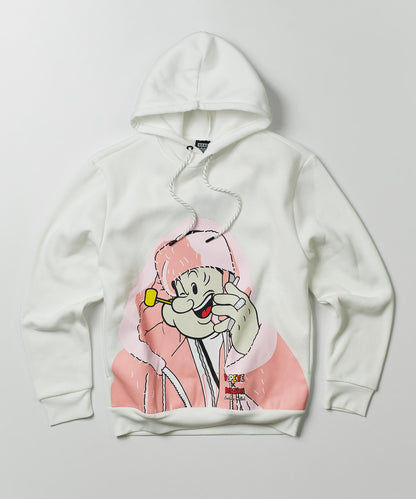Reason Clothing Value | Plus Size Popeye Uptown Hoodie - Off White