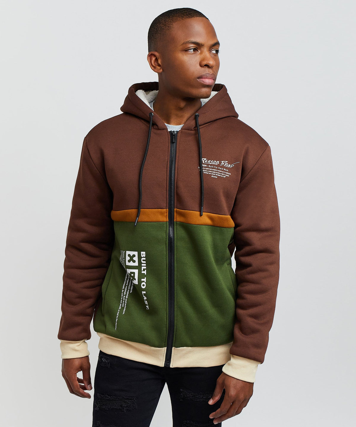Reason Clothing Best Seller | Ryan Zip Up Sherpa Hoodie