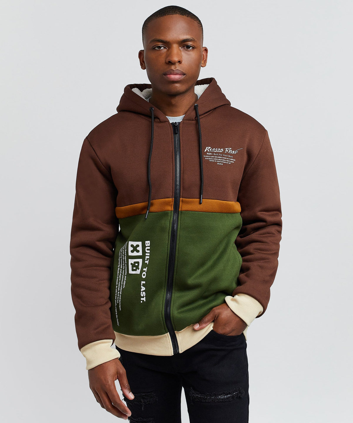Reason Clothing Best Seller | Ryan Zip Up Sherpa Hoodie