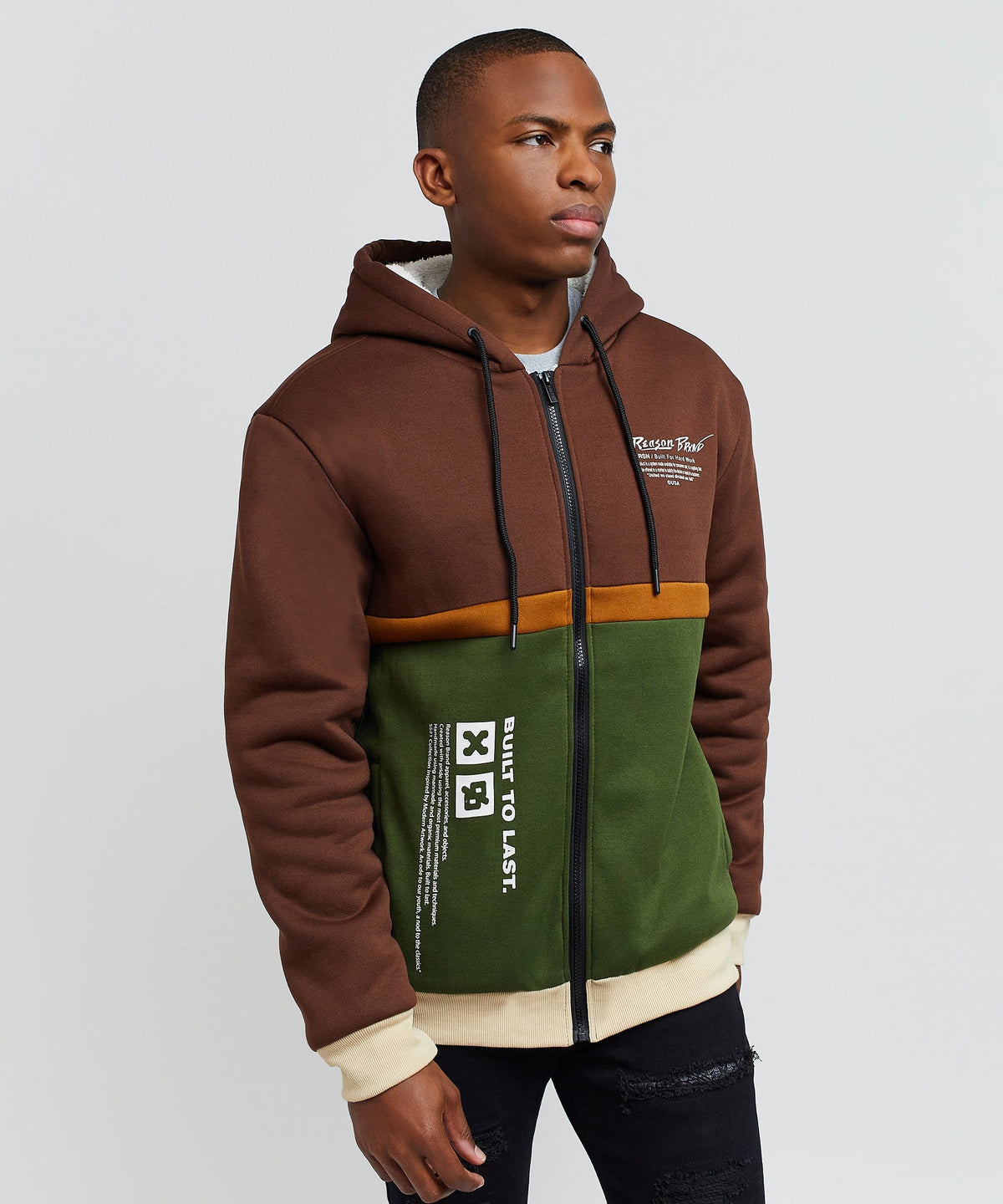 Reason Clothing Best Seller | Ryan Zip Up Sherpa Hoodie