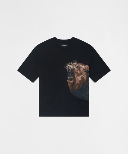 Reason Clothing Value | King's Roar Tapestry Short Sleeve Tee - Black