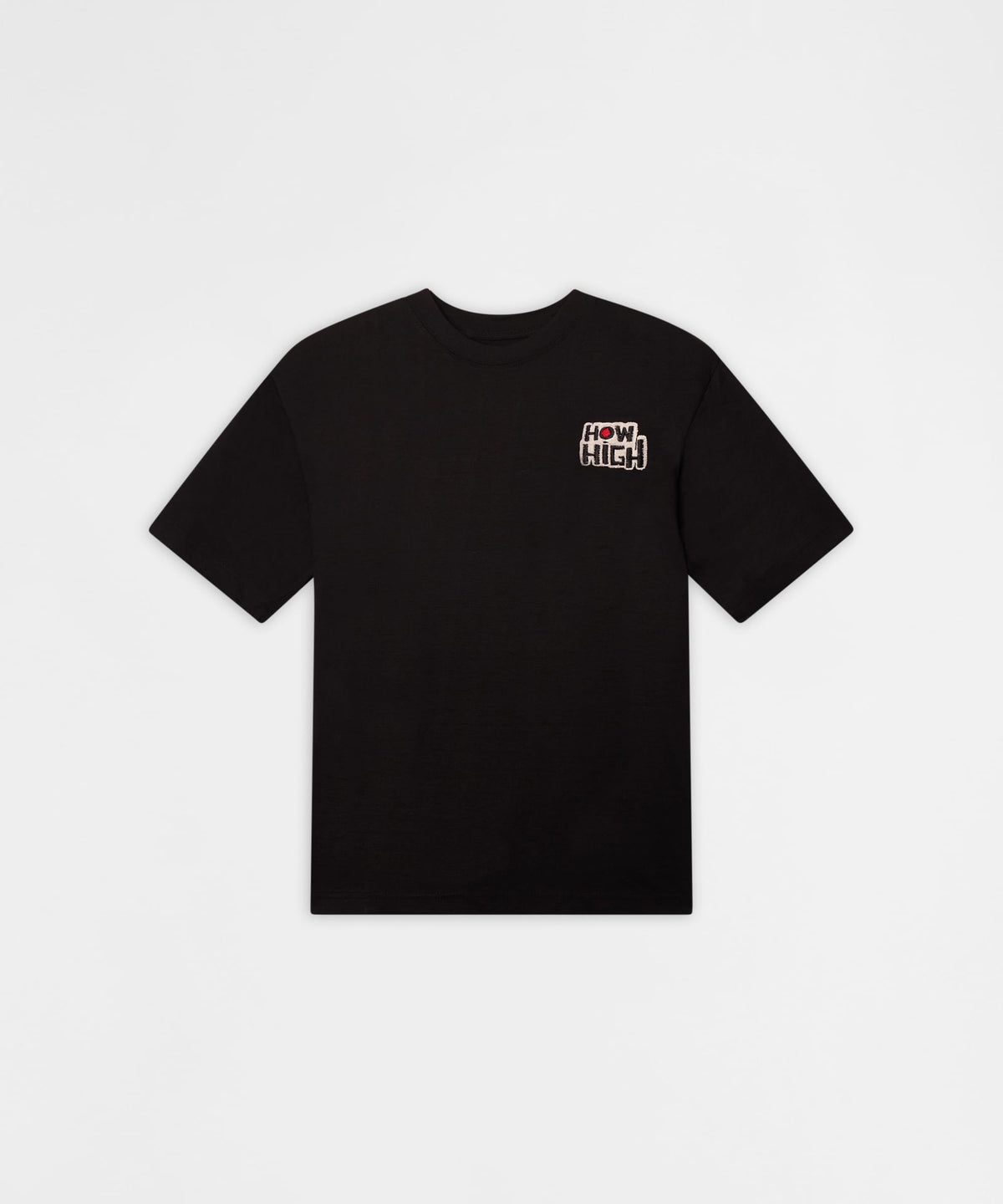 Reason Clothing Great Value | How High Crew Embroidered Short Sleeve Tee - Black