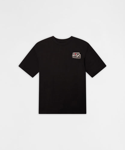 Reason Clothing Great Value | How High Crew Embroidered Short Sleeve Tee - Black