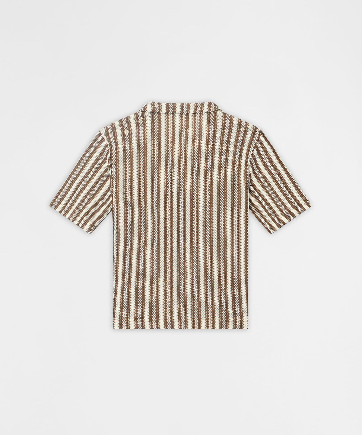 Reason Clothing Best Seller | Knitted Button Down Shirt - Brown