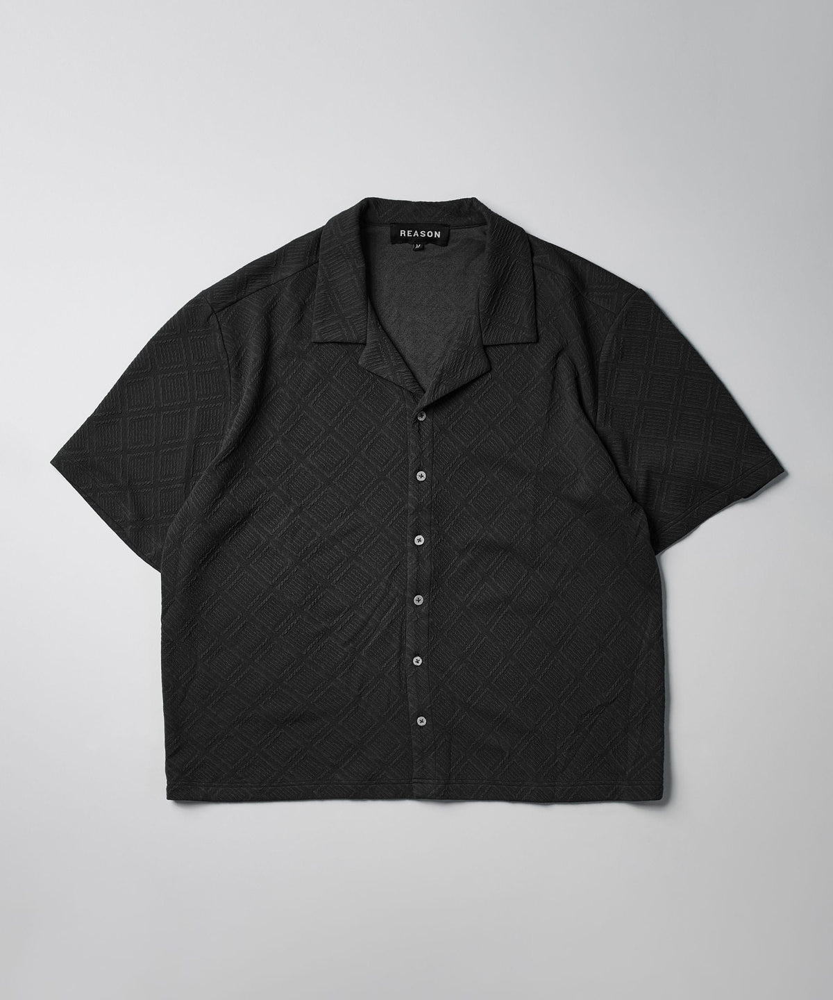 Reason Clothing New | Jacquard Knit Shirt - Black