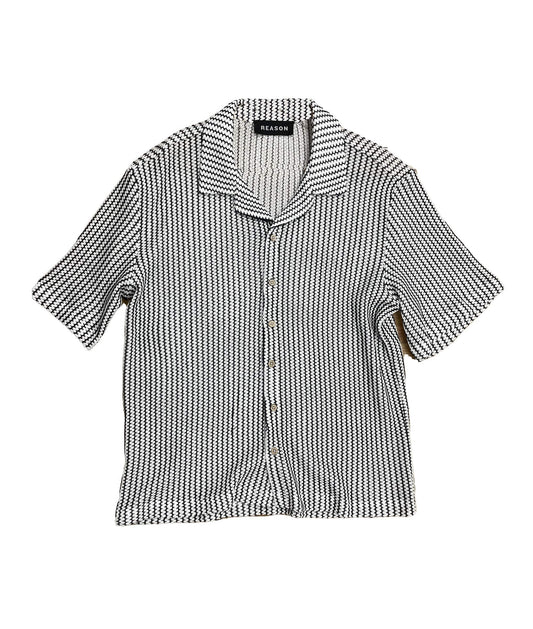 Reason Clothing Smart Buy | Stripes Black and White Knit Shirt