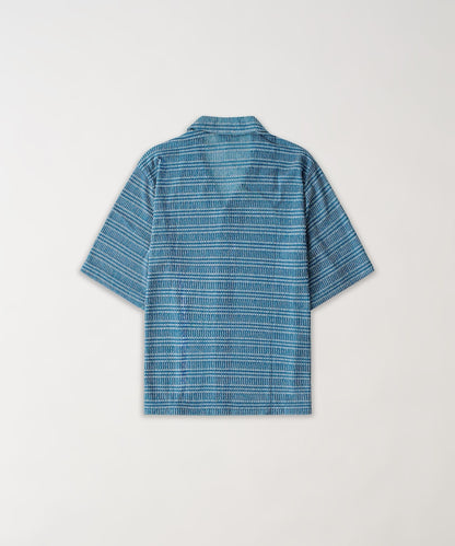 Reason Clothing Discount | Textured Streamlined Button Down Shirt - Blue
