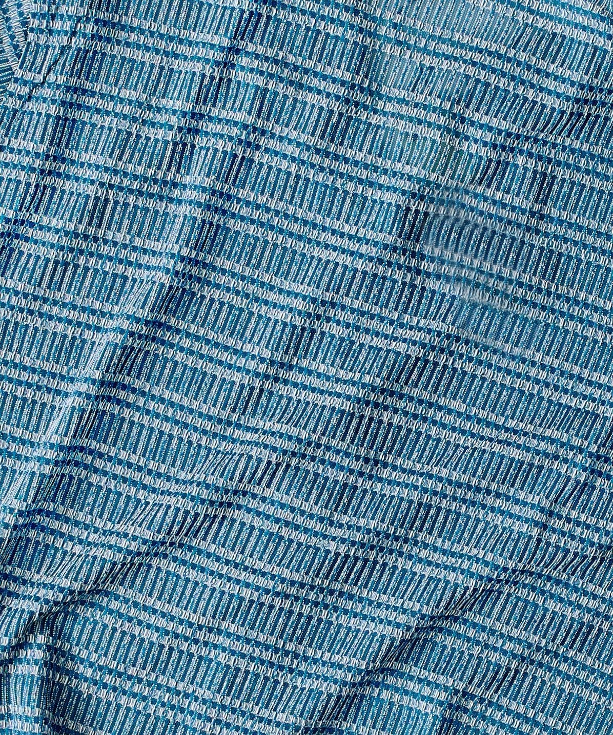 Reason Clothing Discount | Textured Streamlined Button Down Shirt - Blue