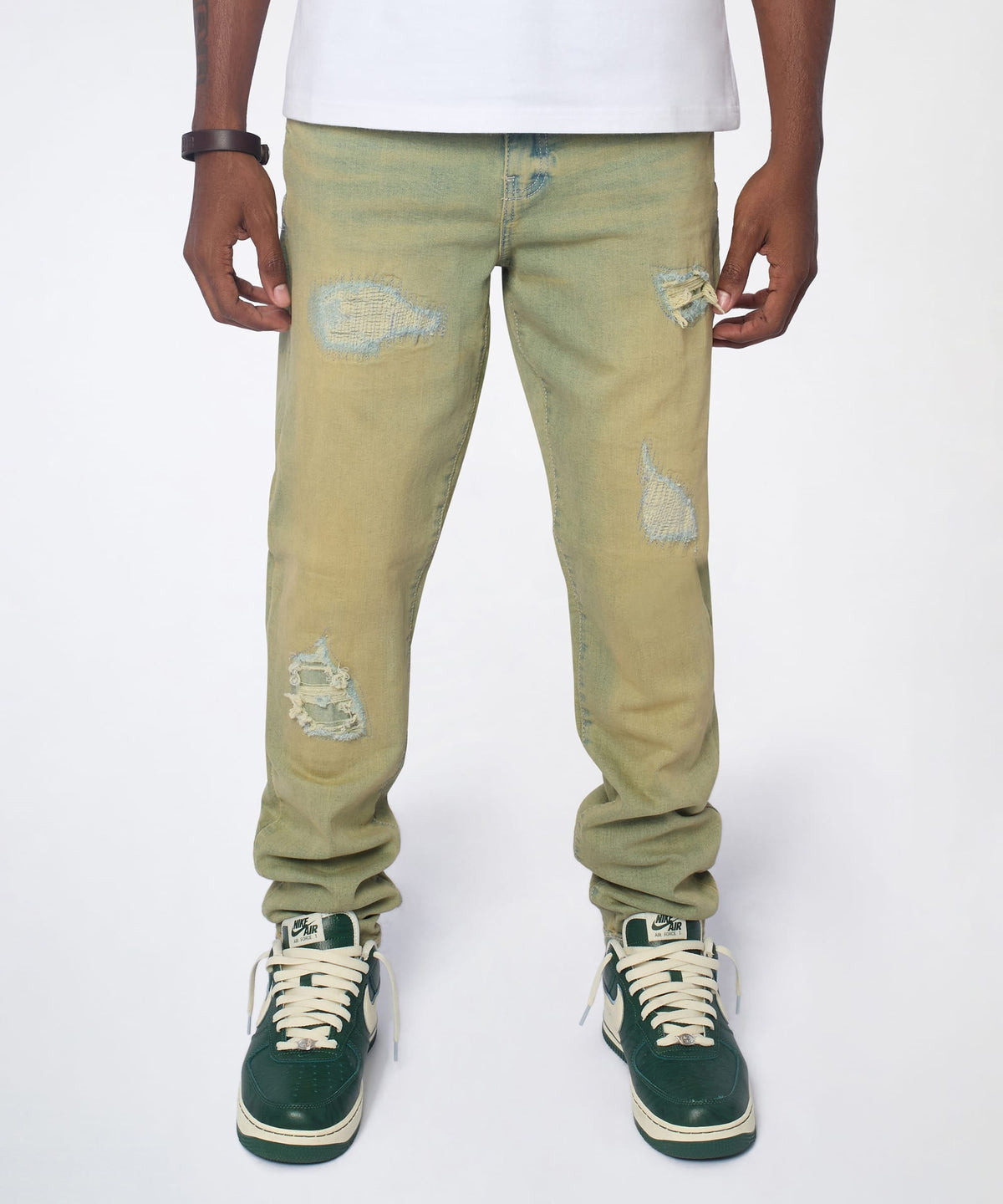 Reason Clothing Hot Sale | Essential Distressed Skinny Jeans - Vintage Blue