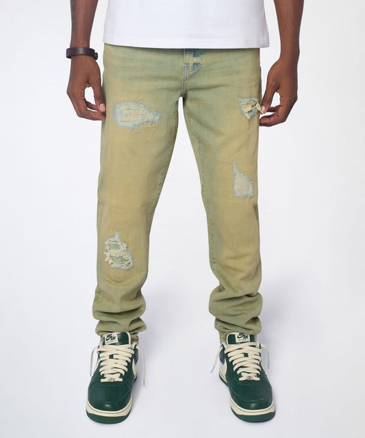 Reason Clothing Hot Sale | Essential Distressed Skinny Jeans - Vintage Blue