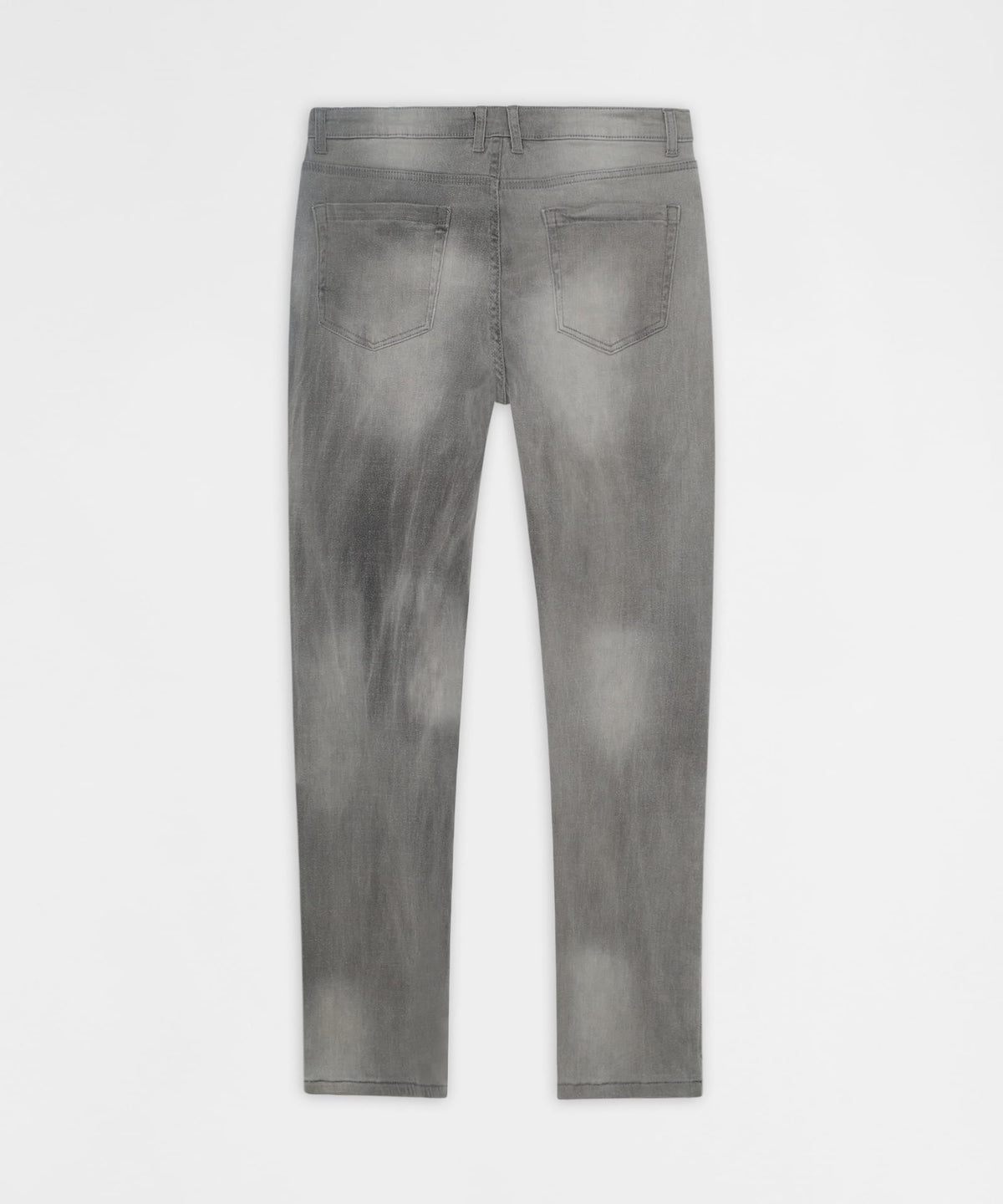 Reason Clothing Essential | Floral Rhinestone Distressed Skinny Jeans - Grey
