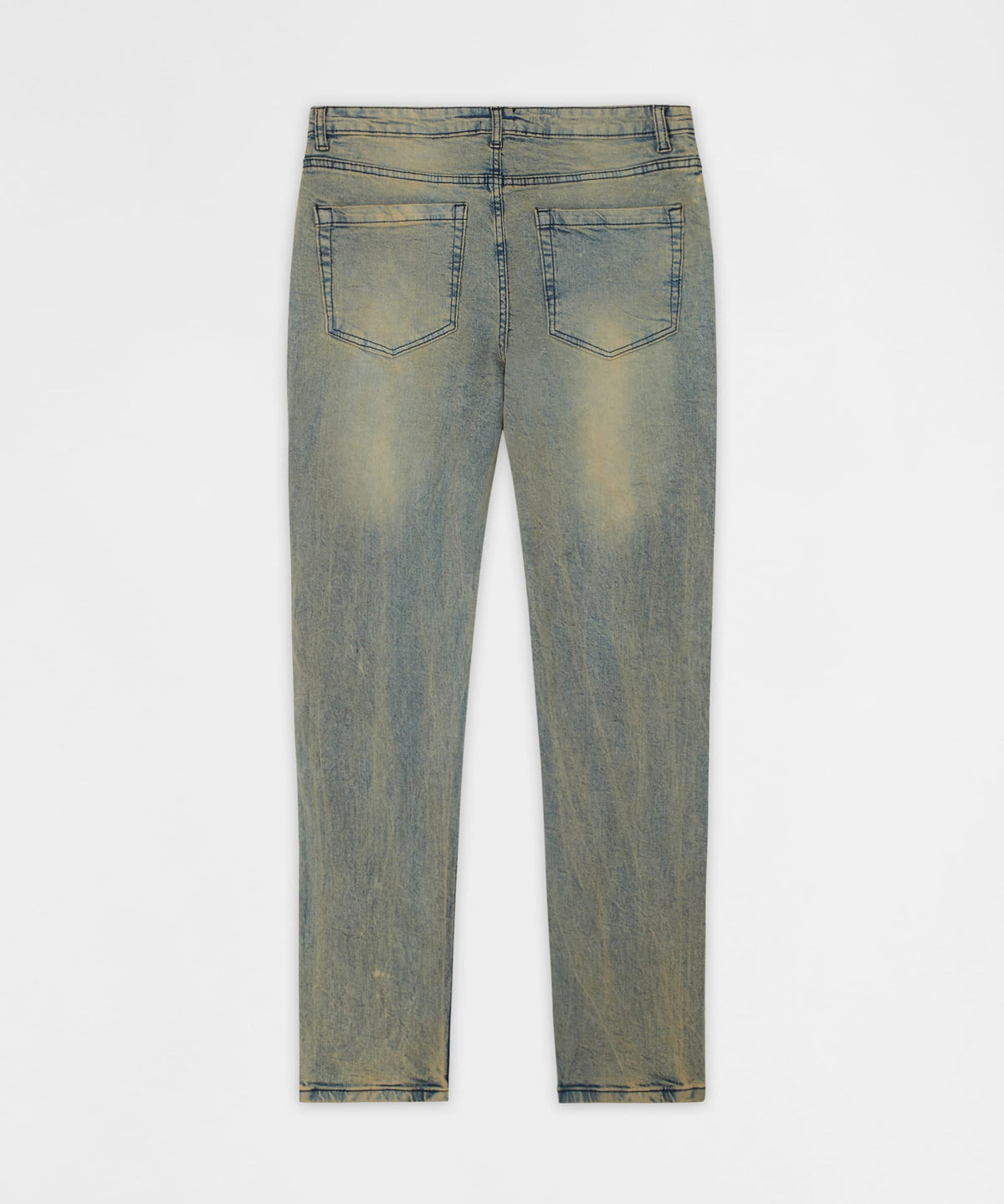 Reason Clothing Special Offer | Ladder Distressed Studded Skinny Jean - Blue