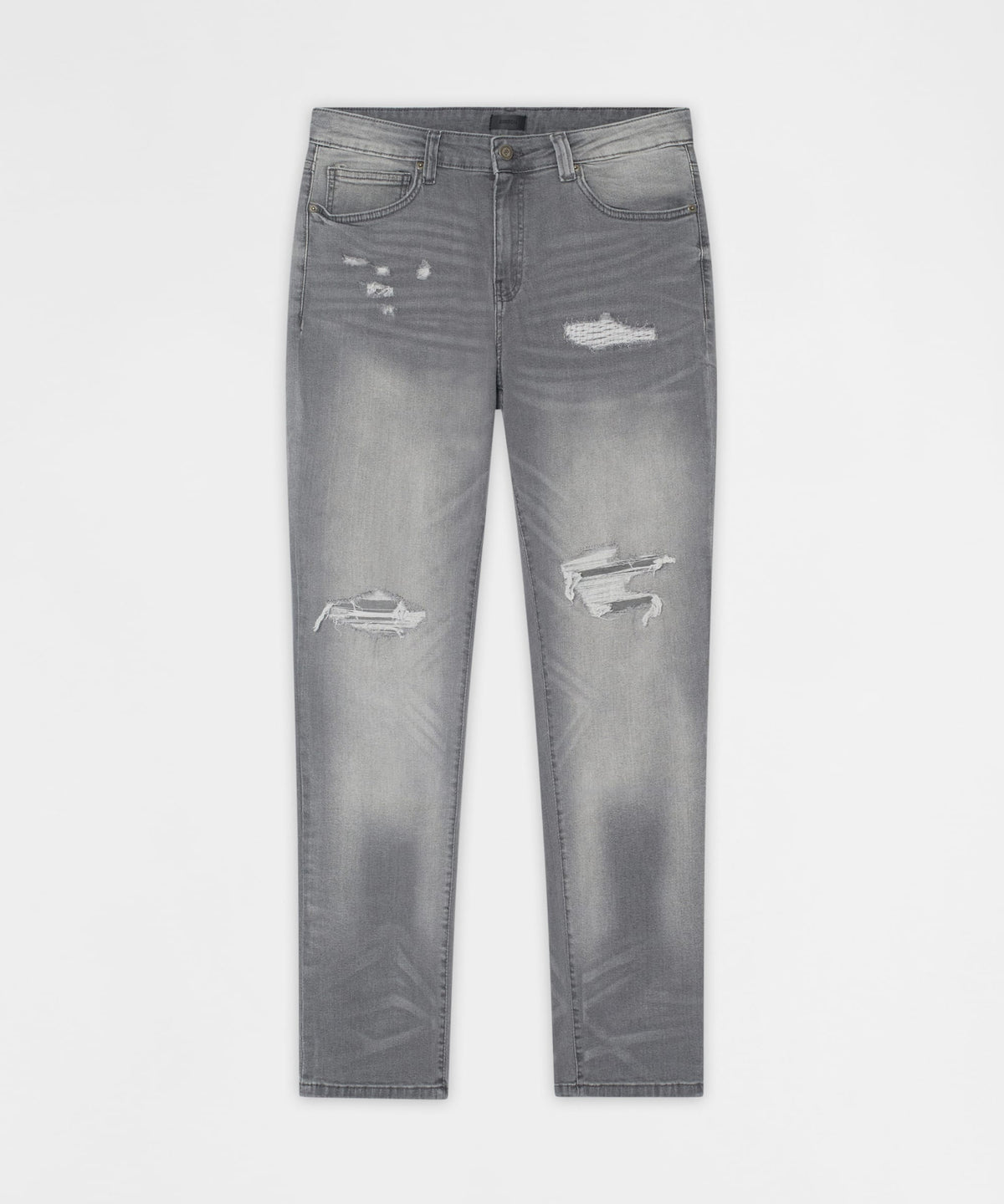 Reason Clothing Best Seller | Fade Away Distressed Skinny Jeans - Grey