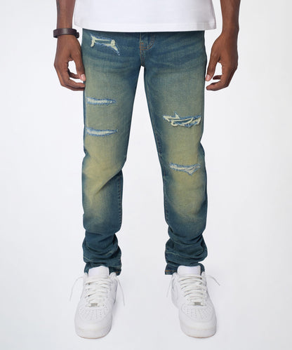 Reason Clothing Best Price | Everyday Distressed Skinny Jeans - Vintage Blue