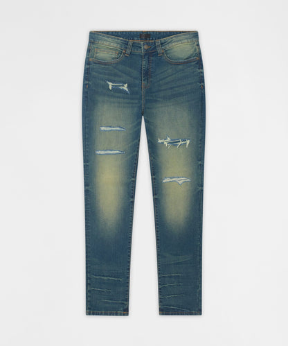 Reason Clothing Best Price | Everyday Distressed Skinny Jeans - Vintage Blue