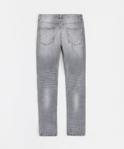 Reason Clothing New | Men's Skinny Denim Pant - Grey