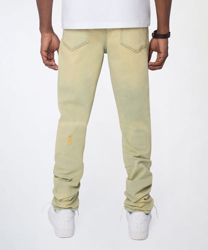 Reason Clothing Value | Mended Distressed Skinny Jeans - Light Blue