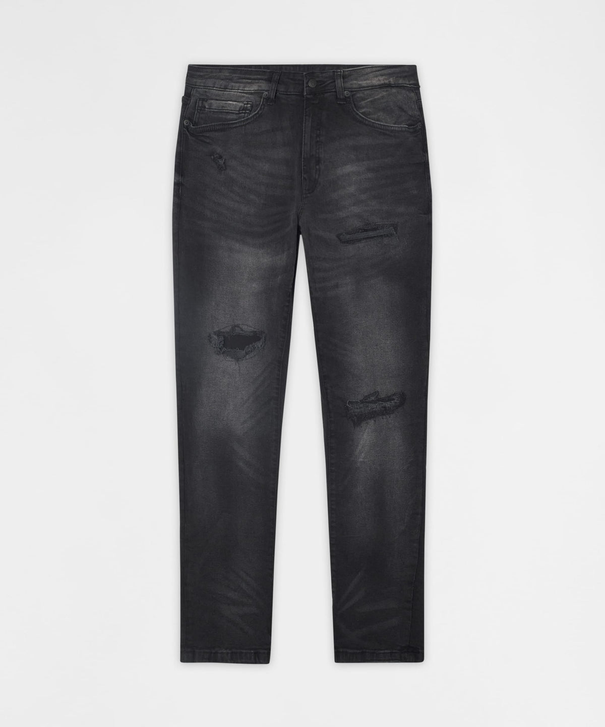 Reason Clothing Best Price | Midnight Distressed Skinny Jeans - Black