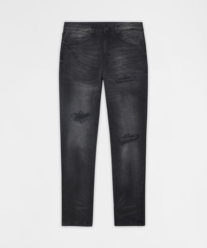 Reason Clothing Best Price | Midnight Distressed Skinny Jeans - Black