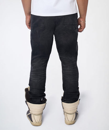 Reason Clothing Best Price | Midnight Distressed Skinny Jeans - Black