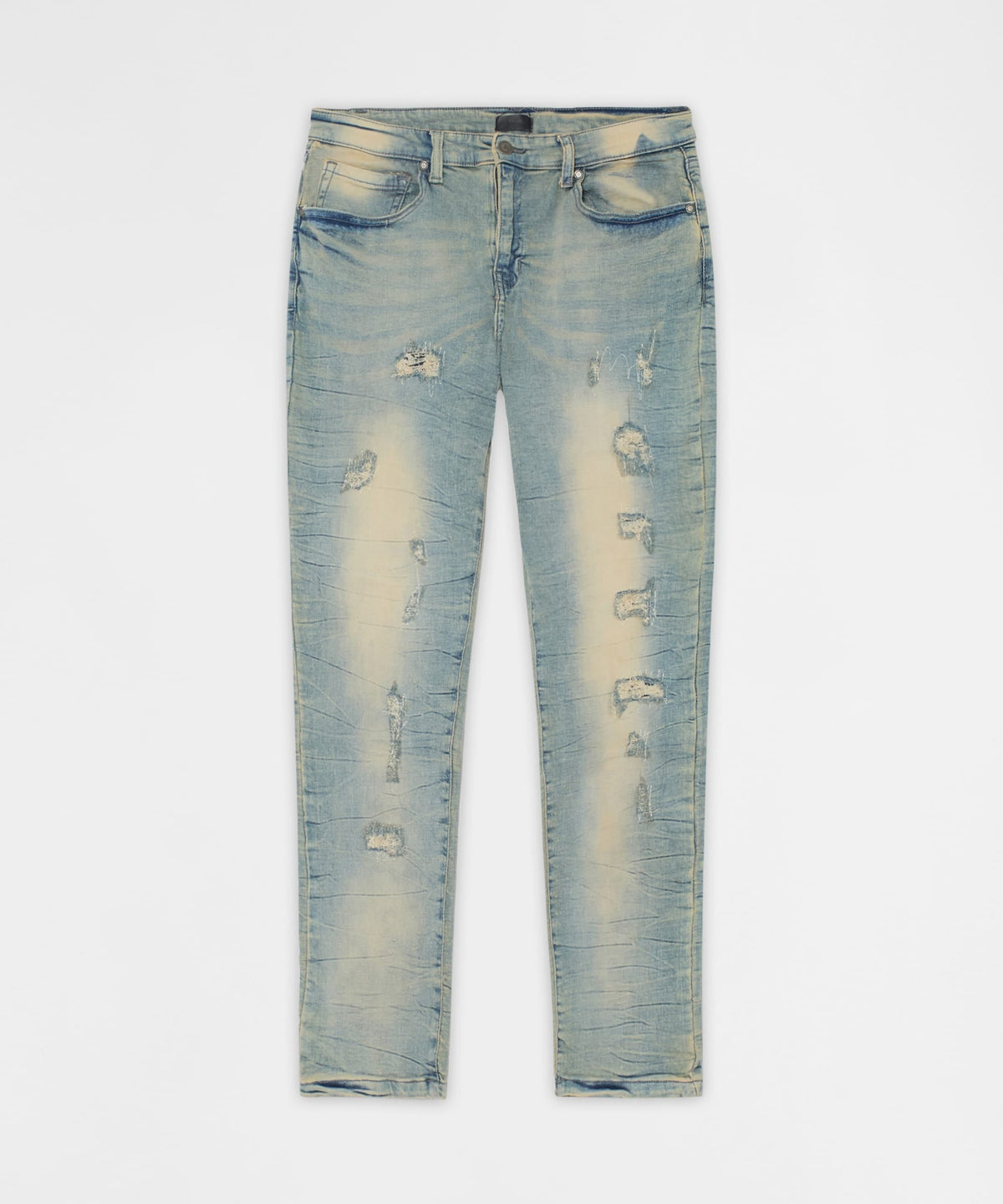 Reason Clothing Great Value | Vintage Distressed Skinny Jeans - Light Blue