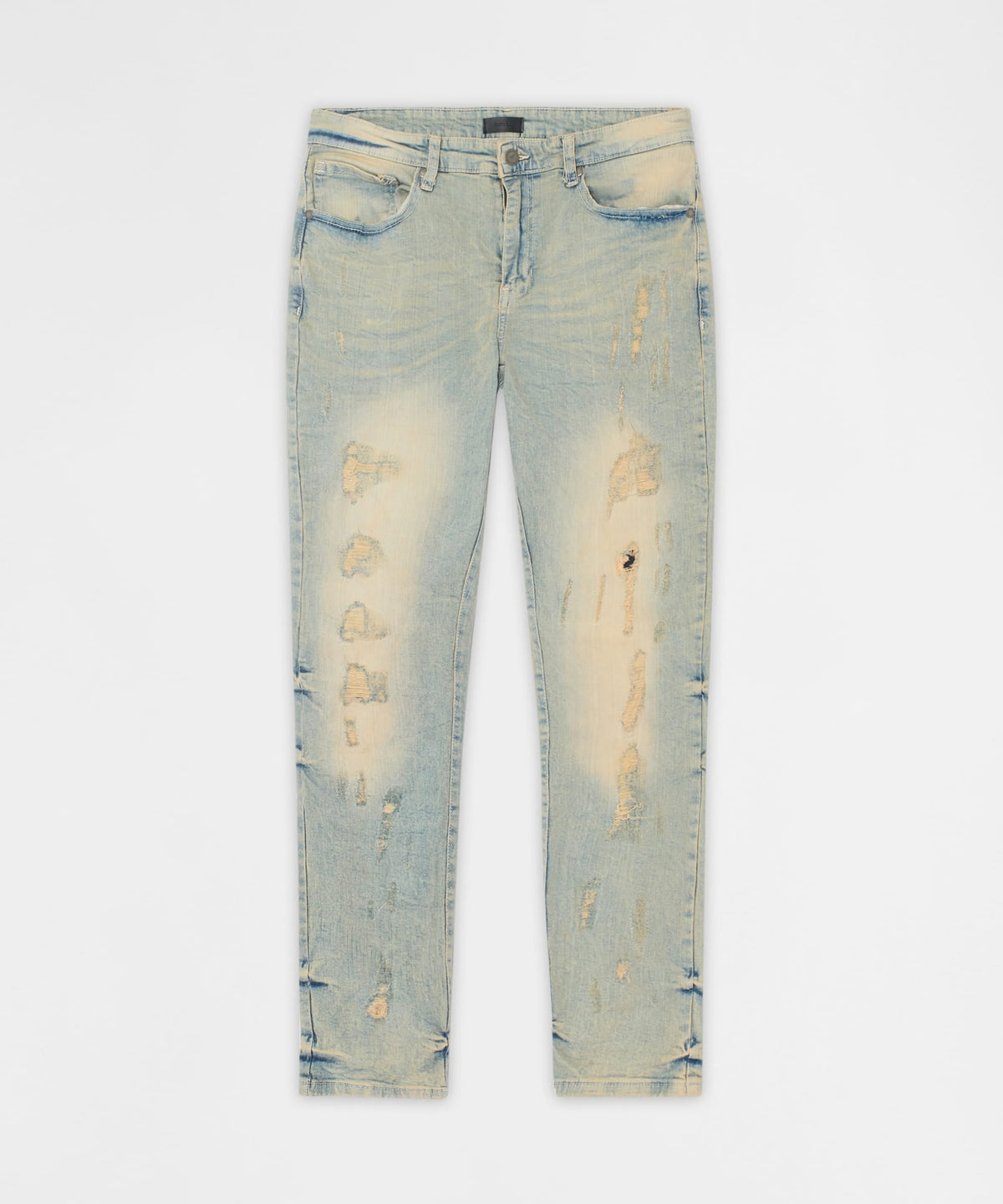 Reason Clothing Everyday | Ladder Distressed Skinny Jeans - Light Blue
