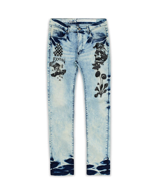 Reason Clothing Essential | Reach Plus Size Skinny Jeans - Blue