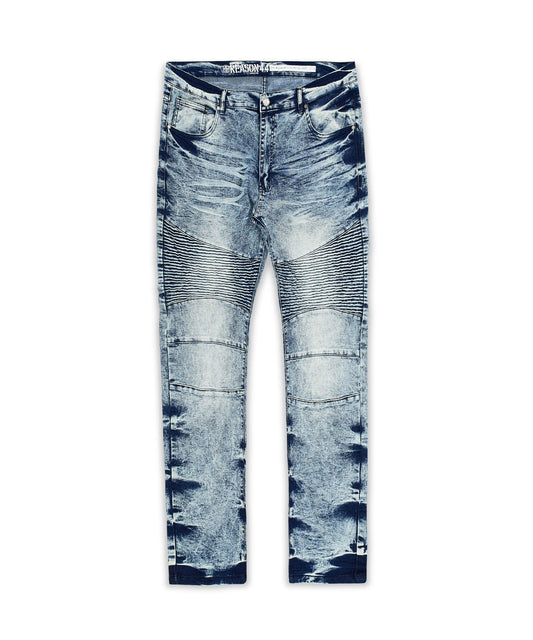 Reason Clothing Special Offer | Splatter Plus Size Denim Jeans - Blue