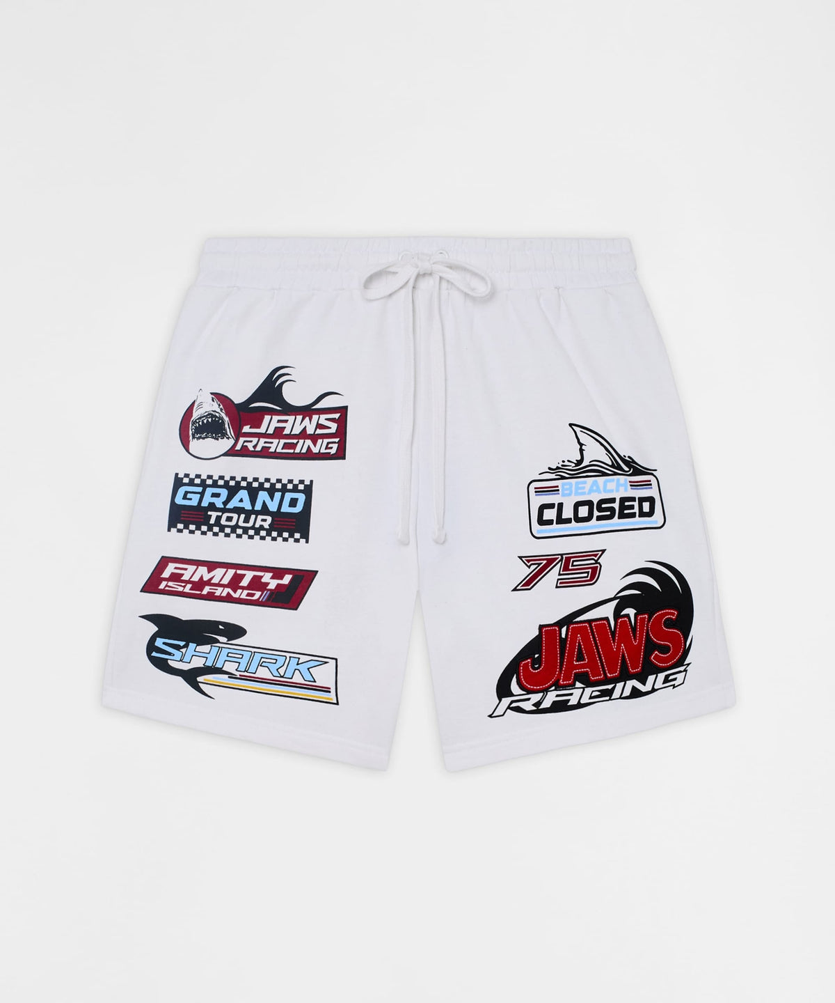 Reason Clothing Featured | Jaws Applique Racing Short - Cream