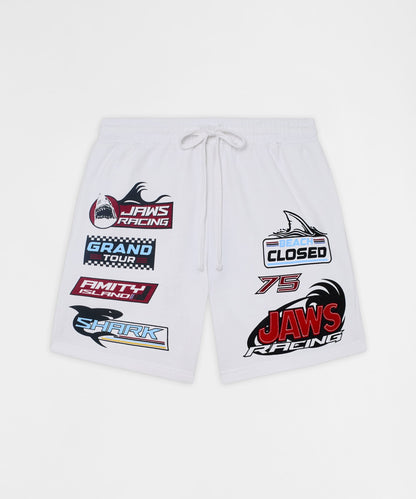 Reason Clothing Featured | Jaws Applique Racing Short - Cream