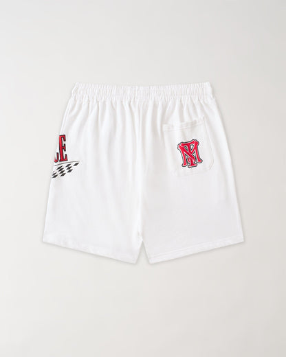 Reason Clothing Best Seller | Scarface Applique Racing Short - White