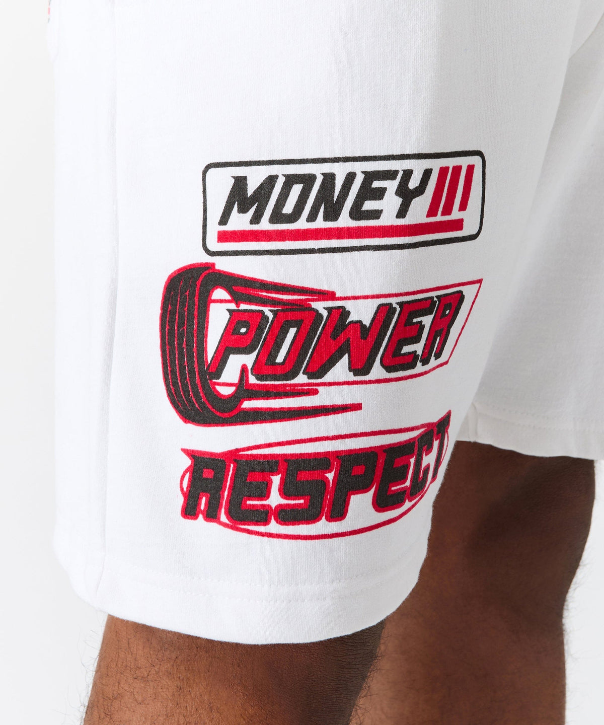 Reason Clothing Best Seller | Scarface Applique Racing Short - White