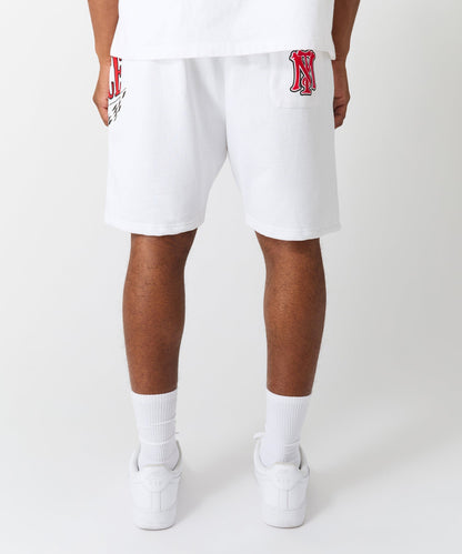 Reason Clothing Best Seller | Scarface Applique Racing Short - White