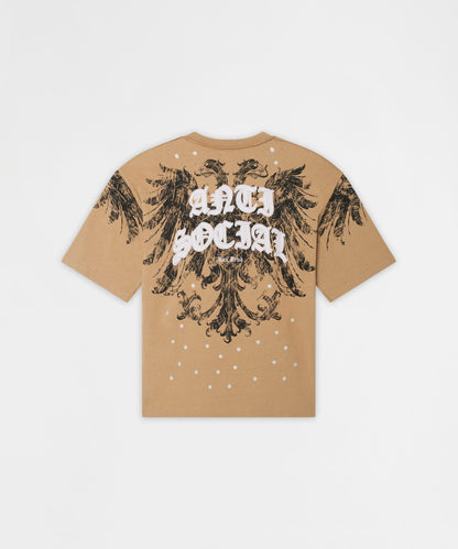 Reason Clothing Featured | Mindset Applique Washed Short Sleeve Tee - Khaki