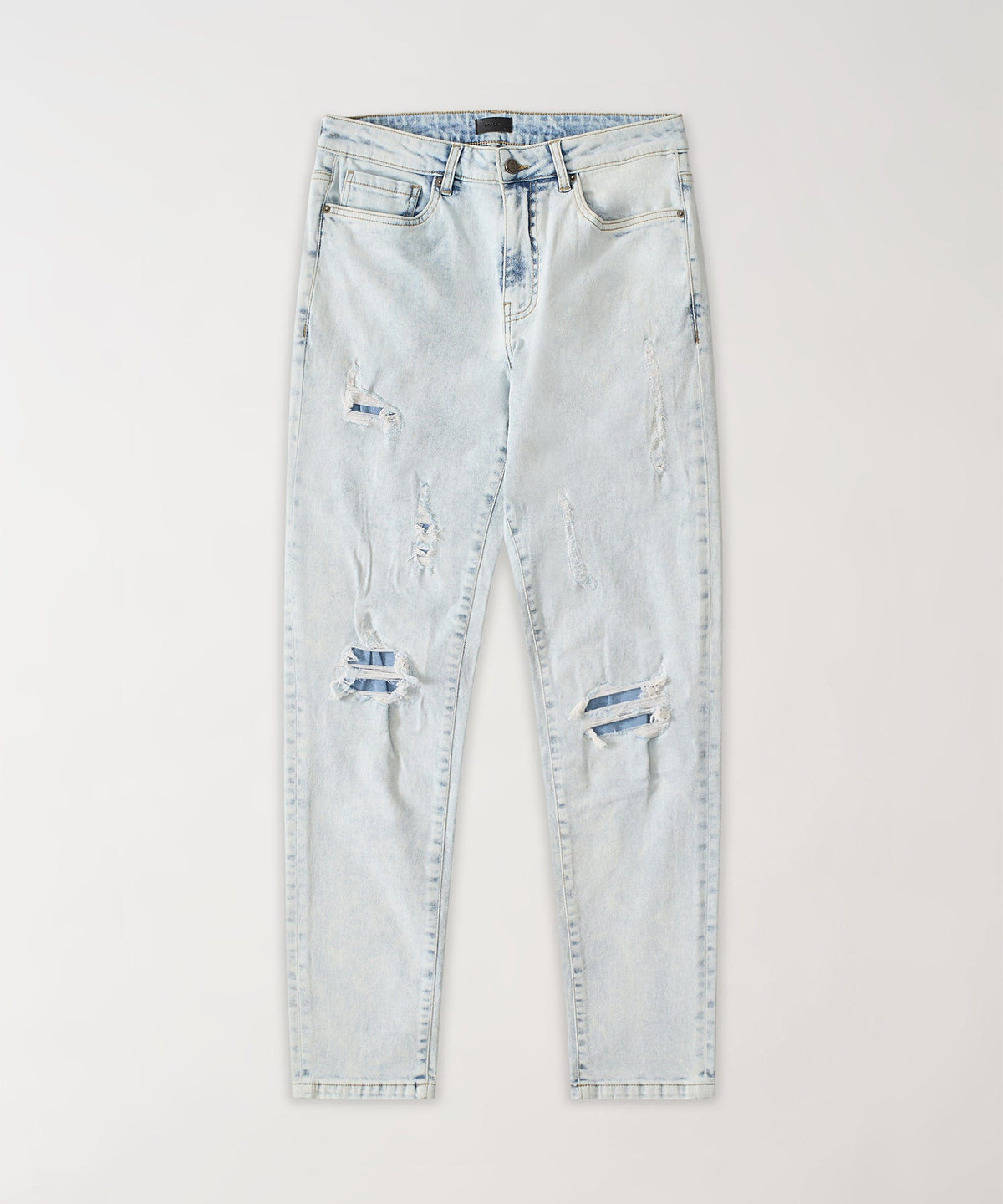 Reason Clothing Smart Buy | Ice Distressed Skinny Jeans - Blue